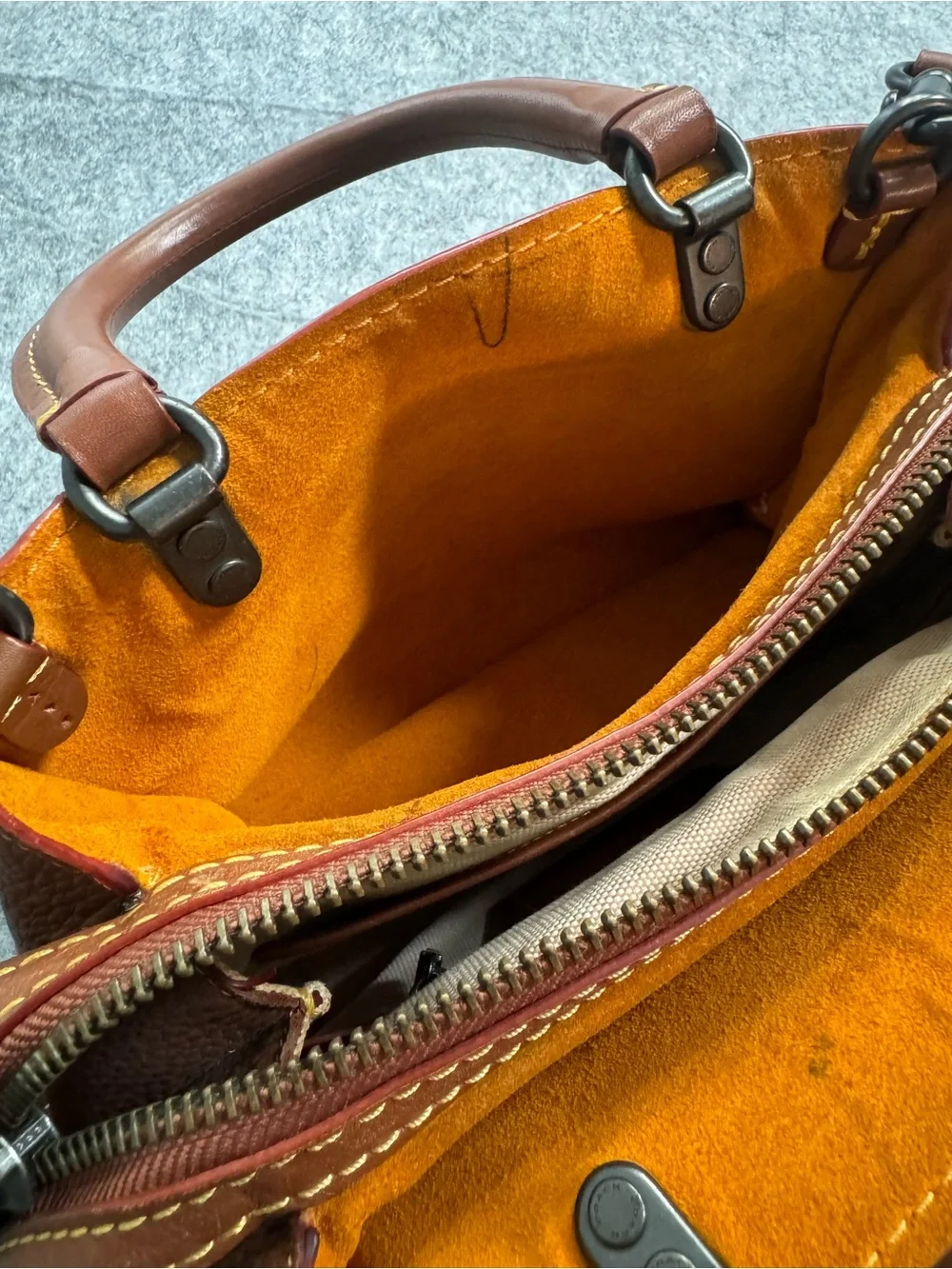 COACH 1941 Rogue 25 Pebble Leather Satchel Saddle Brown